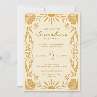 Little Sunshine Baby Shower Invitation