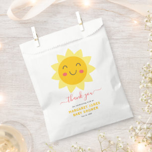 Little Sunshine Baby Shower Thank You Favor Bags