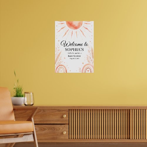 Little Sunshine Baby Shower Welcome Sign