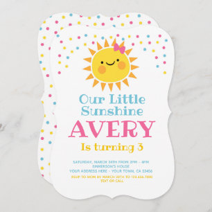 Little Sunshine Birthday Invitation