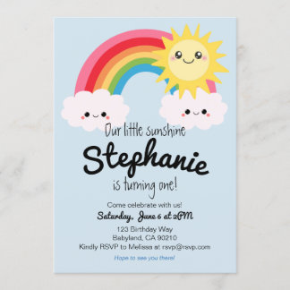 Little Sunshine Birthday invitation