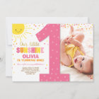 Little Sunshine Birthday invitation Lemonade Girl