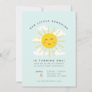 Little Sunshine Birthday Party Invitations