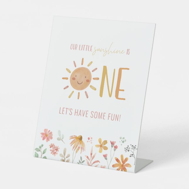 Little Sunshine Birthday Party Sign (Front)