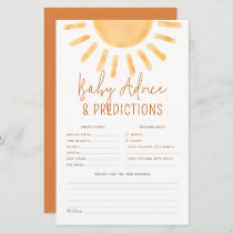 Little Sunshine Boho Baby Prediction & Advice Game