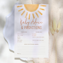 Little Sunshine Boho Baby Prediction & Advice Game