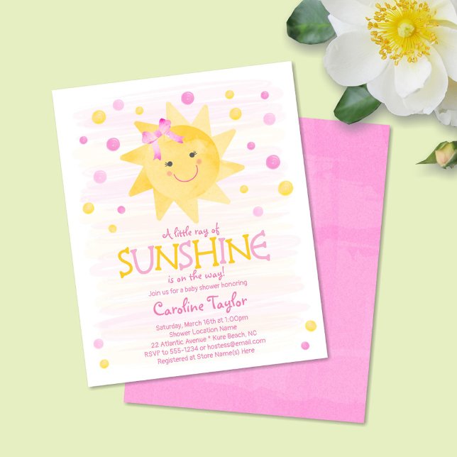 Little Sunshine Budget Baby Shower Invitation (Creator Uploaded)