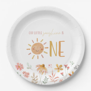 Little Sunshine First Birthday Paper Plates