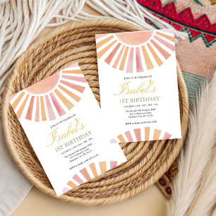  Little Sunshine First birthday,Sunshine 1st Birth Invitation