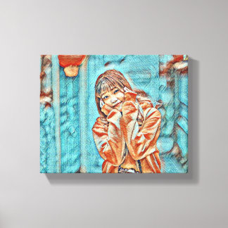 "Little Sunshine in Yellow" Canvas Print