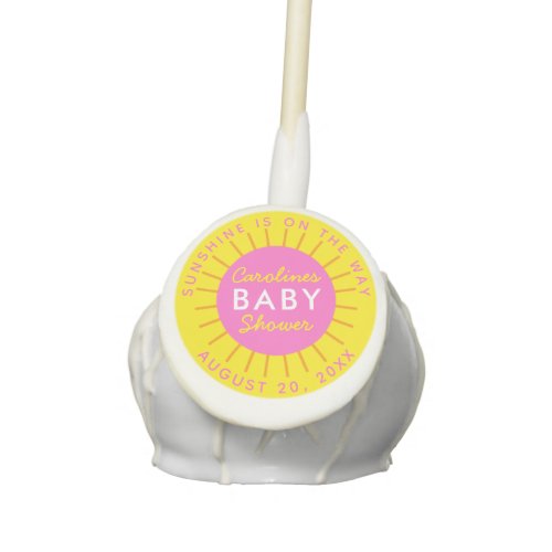 Little Sunshine is on the way Neutral Baby Shower Cake Pops