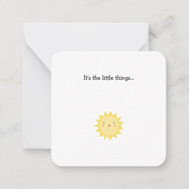 Little Sunshine Mini Thank You Note Card (Front)