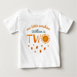 little Sunshine Name 2nd Birthday Boy   Baby T-Shirt