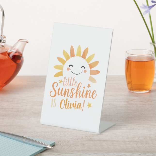 Little Sunshine Personalized Pedestal Sign (In SItu)