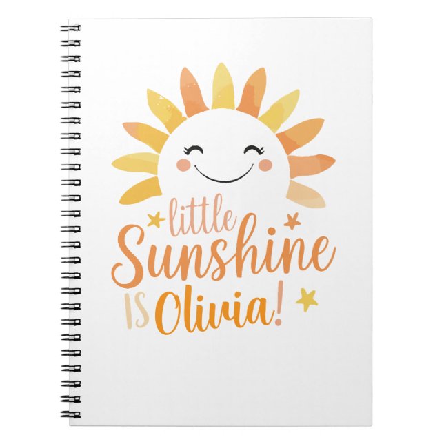 Little Sunshine Personalized SpiralNotebook Notebook (Front)
