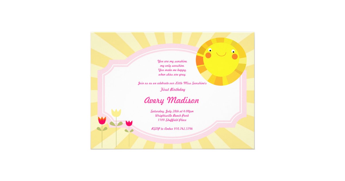 Little Sunshine Summer Spring Baby Shower Birthday