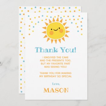 Little Sunshine Thank You Cards by PrinterFairy at Zazzle