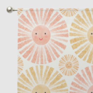 Little Sunshine Watercolor Pattern Sheer Curtains