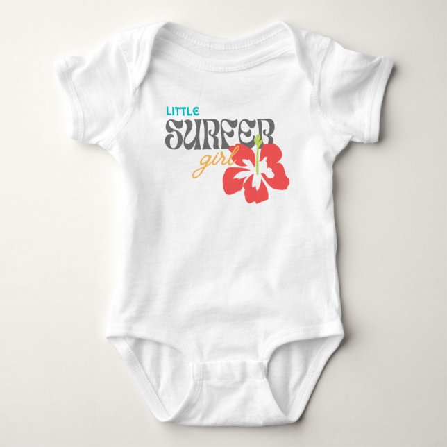Little Surfer Girl - Baby Bodysuit (Front)
