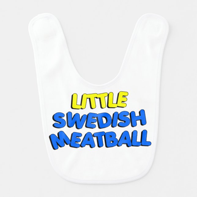 Little Swedish Meatball Bib (Front)