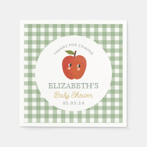 Little Sweet Apple Baby Shower  Napkins