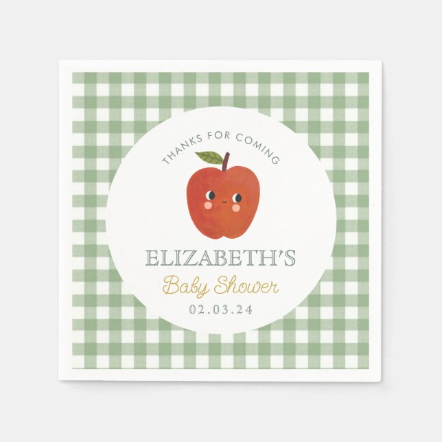 Little Sweet Apple Baby Shower  Napkins (Front)