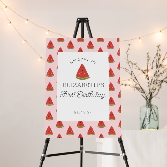 Little Sweet Melon First Birthday Foam Board (In Situ (Stand))