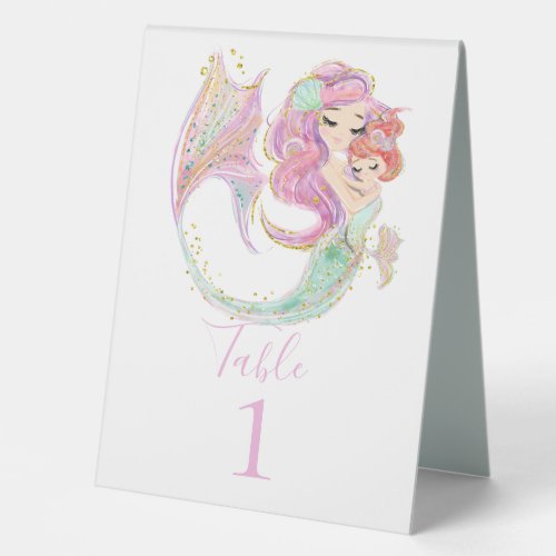 little sweet Mermaid Table Tent Sign