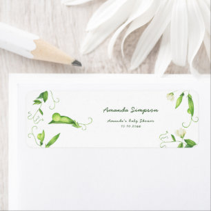 Little Sweet Pea Baby Shower Thank You Label