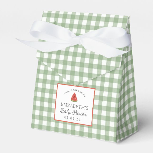 Little sweet Watermelon Baby Shower  Favor Boxes (Front Side)