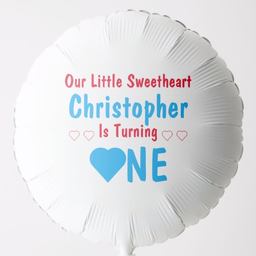 Little Sweetheart 1st Birthday Balloon