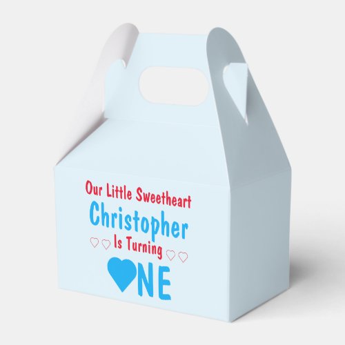 Little Sweetheart 1st Birthday Favor Boxes