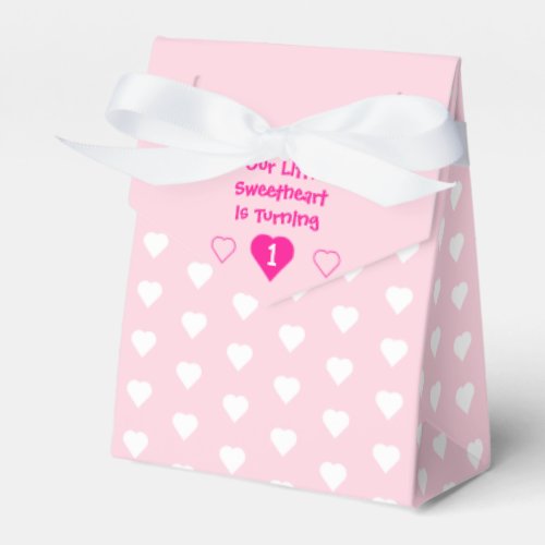 Little Sweetheart 1st Birthday Favor Boxes