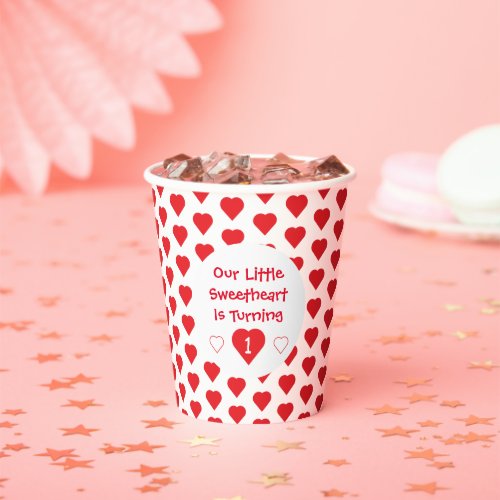 Little Sweetheart 1st Birthday Paper Cups