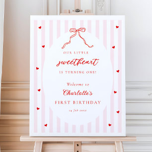 Little Sweetheart 1st Birthday Welcome Sign