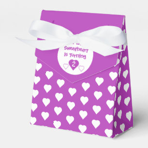 Little Sweetheart 2nd Birthday Favor Boxes