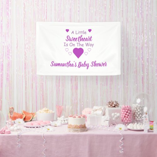 Little Sweetheart Baby Shower Banner