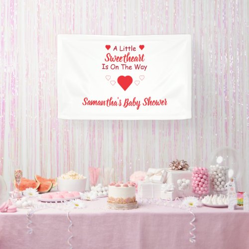 Little Sweetheart Baby Shower Banner
