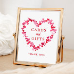 Little Sweetheart Baby Shower Cards and Gifts Sign<br><div class="desc">Direct guests to your baby shower gift table in style with this cute "A Little Sweetheart" baby shower cards and gifts sign. The Valentine-themed baby shower welcome poster sign features the phrase "Cards and Gifts" surrounded by a heart-shaped border of red and pink watercolor hearts. Personalize the baby shower cards...</div>