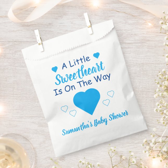 Little Sweetheart Baby Shower Favor Bag (Clipped)