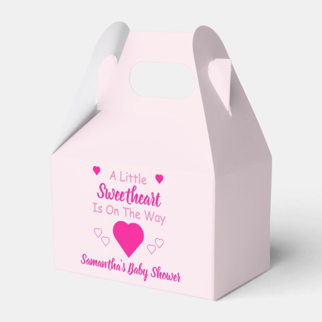 Little Sweetheart Baby Shower Favor Boxes (Front Side)