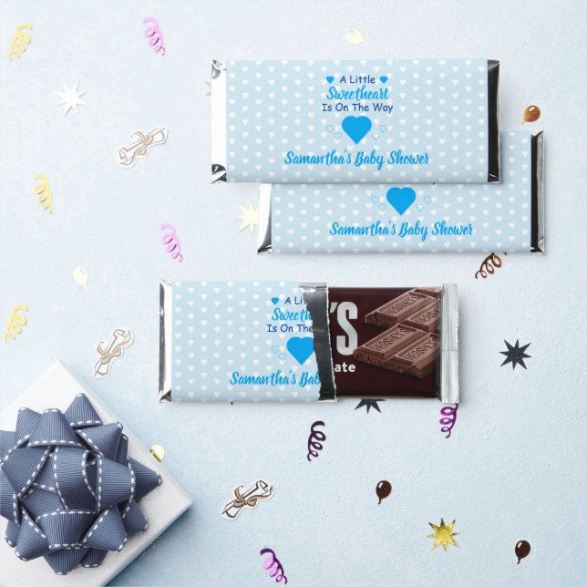 Little Sweetheart Baby Shower Hershey Bar Favors (Front)
