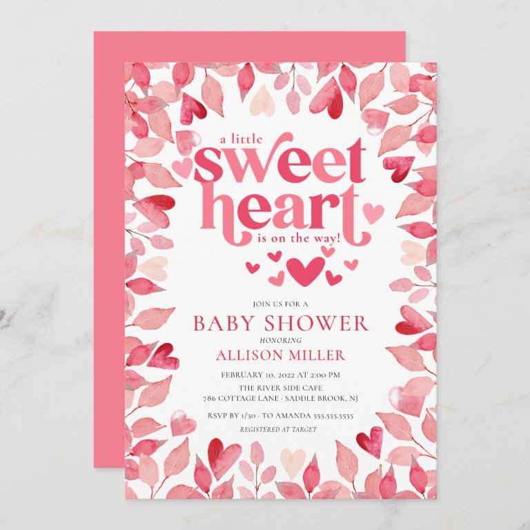 Little Sweetheart Baby Shower Invitation