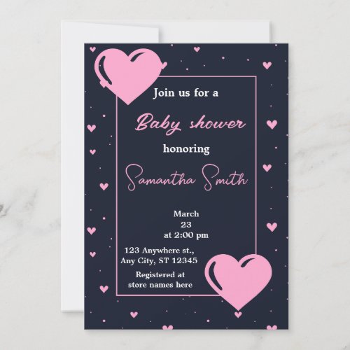 little sweetheart baby shower invitation