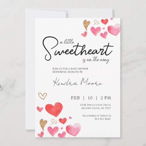 Little Sweetheart Baby Shower Invitation