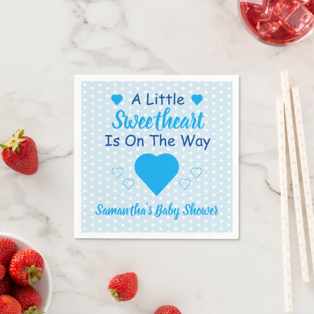 Little Sweetheart Baby Shower Napkins (Insitu)