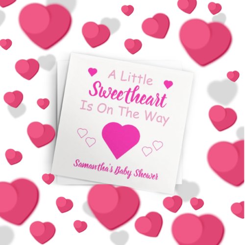 Little Sweetheart Baby Shower Napkins