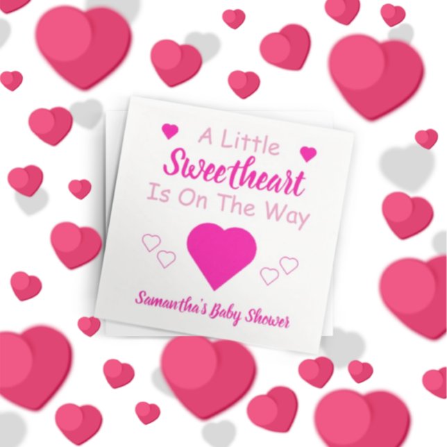 Little Sweetheart Baby Shower Napkins (Creator Uploaded)