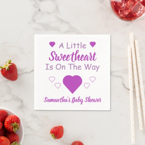 Little Sweetheart Baby Shower Napkins