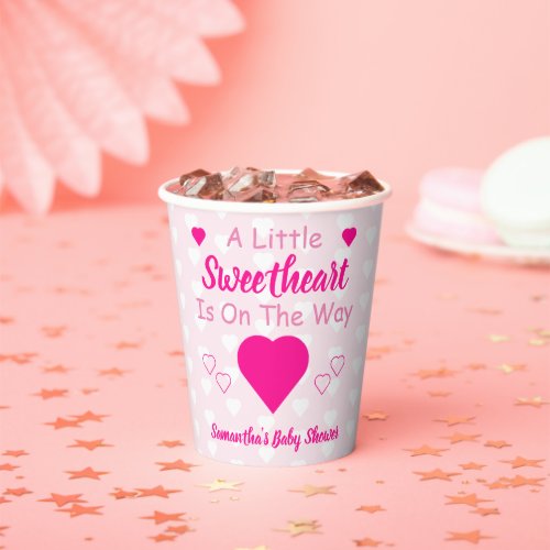 Little Sweetheart Baby Shower Paper Cups